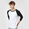 Adulto Raglan 3∕4 Peso Ultra Heavy Weight Suave Textura 5540 Blanco / Negro