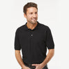 Adulto Polo Pique Ring Spun 7002 Negro